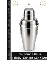 #Shaker Bar İçecek Sunum Karıştırıcı Profesyonel Paslanmaz Çelik Kokteyl Shaker Alk6420