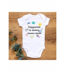 Happiness Organik Baskılı Çıtçıtlı Body