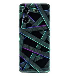 Tecno Pova 5 Kılıf Silikon Desen Özel Seri Gri Zigzag 1706