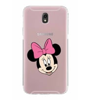 Samsung Galaxy J7 Pro  Kamera Korumalı Kapak Minnie Mouse Tasarımlı  Şeffaf  Kılıf