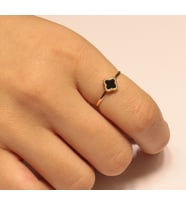 Altın Yonca Model Minimal Yüzük