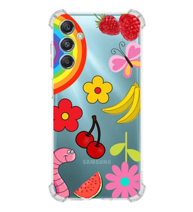 PrintiFy Samsung Galaxy M34 5G Uyumlu Water Color 5 Baskılı Şeffaf Köşe Korumalı Antişok Kılıf