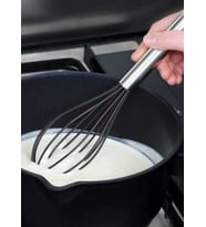 Sos Çırpma Teli Silikon Yumurta Çırpıcı Çikolata Çırpıcı Krema Çırpıcı Çelik Saplı 30 cm