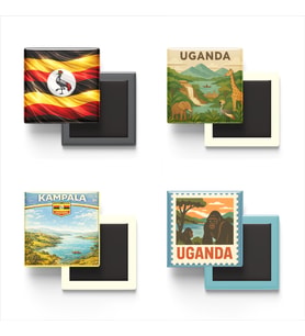 Buzdolap Magnetleri - Uganda Kampala - 4'lü Set Magneti