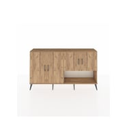 Arges Konsol 6 Raflı 4 Kapaklı 176x30x99 Çam-Çam