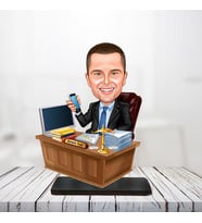 kişiye özel karikatür biblo müdür