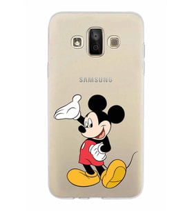 Samsung Galaxy J7 Duo Kapak Mickey Mouse Tasarımlı Şeffaf Silikon Kılıf