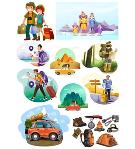 Tatil Travel Sticker Set 15 Parça Telefon, Tablet, Defter, Laptop Sticker