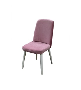Sandalye 14607 GİYDİRME Kayın RETRO Ayak Babyface kumaş kayın ayak 4ad El Yapım (Pembe)