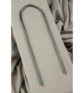 Hematit Doğal Taş Parlak Füme Rondela Kesim 4x2mm Dizi [AA]