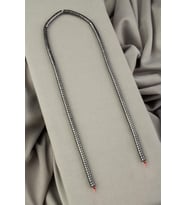 Hematit Doğal Taş Parlak Füme Rondela Kesim 4x2mm Dizi [AA]