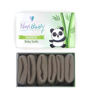 Novibaby 3'lü Bambu Yenidoğan Bebek Çorap I Beige I 0-6 ay (Karışık)