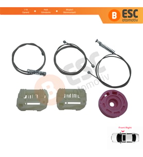 Hyundai I30 MK1 FD 2007-2012 5-Kapı 824812L001 İçin Elektrikli Ön Sağ Cam Kriko Tamir Seti
