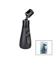 360 DERECE DÖNEBİLEN- 3 MOD SİYAH YAĞMUR PÜSKÜRTME BORULU KUBAR MUSLUK UCU KTX-3289 (5343)