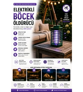 Modern Tasarımlı UV Destekli Haşere Yakalama Cihazı