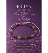 Sertifikalı Kan Dolaşımı ve Enerji Bilekliği – Ametist & Terahertz (6 mm) (Çok Renkli)