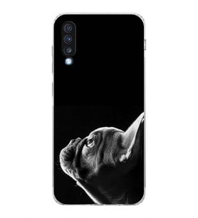PrintiFy Samsung Galaxy A70 ile Uyumlu Köpek 1 Kamera Korumalı Şeffaf Kılıf