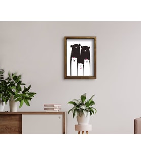 BK Home Doğal Masif Ahşap Çerçeveli Tablo 45x65cm-36