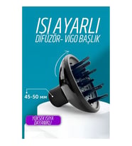 Isı Ayarlamalı Fön Için Difüzör Vigo Başlık Dönerli Profesyonel