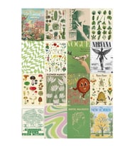 Orora Greenish Poster Duvar Kağıdı Seti-16lı-230g-A5
