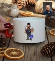 Kişiye Özel Karikatürlü Özel Güvenlik Lüks Fincan Doğum Günü Hediyesi