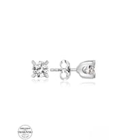 SWAROVSKİ TAŞLI  ZİRCONİA PIRLANTA MONTÜR TEK TAŞ 925 AYAR GÜMÜŞ KÜPE