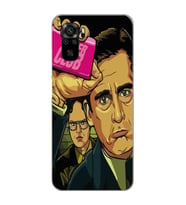 Xiaomi Redmi Note 10 / Note 10S Uyumlu Michael Scott Fight Club Tasarımlı Şeffaf Telefon Kılıfı