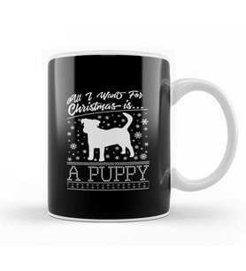 All I Want For Christmas Is A Puppy Knit Pattern Kupa Bardak Porselen