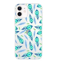 PrintiFy iPhone 12 ile Uyumlu 1mm Slim Fit Nazar Boncuğu 3 Baskılı Şeffaf  Kılıf