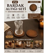 2’li Bardak Altlığı Seti 9 cm – Dekoratif Kupa Altlığı El Yapımı Kırılmaz Masa & Sehpa Koruyucu