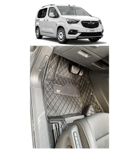 Opel Combo 2019-2025 Arası Aracına Özel 8d Tek Katmanlı Havuzlu Paspas Takımı (Altın)
