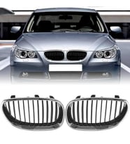 Bmw 5 Serisi E60 Ön Panjur Seti Krom Siyah 2004-09 51712155446/47