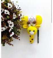 Sevimli Zürafa Çıngırak Amigurumi Organik Oyuncak