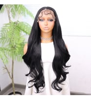 Siyah Renk Bebek lı Fiber Sen Tül Peruk