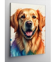 Kanvas Tablo Neşeli Golden Retriever