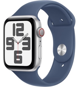 Apple Watch SE 2 2023 GPS + Cellular 40mm Gümüş Rengi Alüminyum Kasa ve Kot Rengi Spor Kordon Akıllı Saat Outlet (Açıklamayı Okuyunuz)