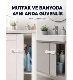 2'li Dolap ve Çekmece Güvenlik Kilidi Seti