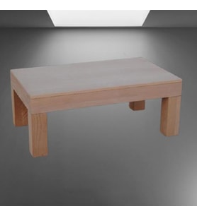 Orta Sehpa 17783 KÜT Klasik Model Ahşap Küt Ayak MDF HAM Natüre Tabla El Yapım (KAHVE)