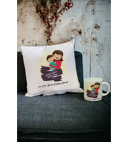 Anneler Günü Hediyesi Kupa Bardak ve Yastık Set 014 (Beyaz)