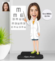 Kişiye Özel Göz Doktoru Kadın Ahşap Eco Biblo -2