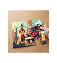 Kahraman İtfaiyeci Tasarımlı 24 Parça Ahşap Çocuk Puzzle MPK0160