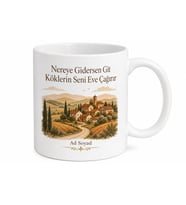 Memleket Hasreti Çekenlere Kupa Bardak Özel Tasarım Hediye Porselen Bardak