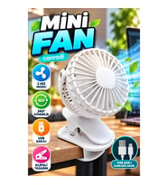 3 Hız Modlu 360° Dönebilen Klipsli USB Şarjlı Mini Fan