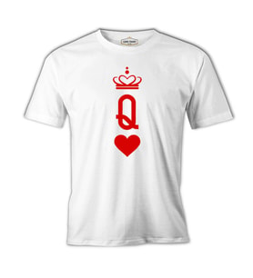 Q - The Queen Beyaz Erkek Tshirt