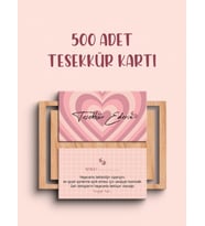 500 Adet Çift Yön Kargo Paketleme Teşekkür Kartı Thank You Cart PYTKTSKK43