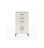 Arges Komodin Tek Raflı 3 Çekmeceli 2 Kapaklı 60x30x106 Aytaşı-Aytaşı