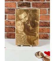 Kişiye Özel Ahşap Lazer Kazıma Tablo 29x21cm (Çok Renkli)