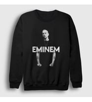 Presmono Unisex Siyah Slim Shady Eminem Sweatshirt 156098tt