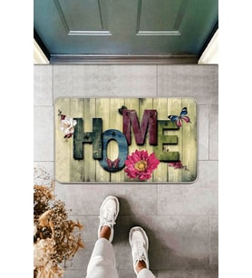 Çok Renkli 3 Boyutlu Home Kapı Önü Paspası KP17
