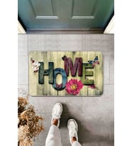 Çok Renkli 3 Boyutlu Home Kapı Önü Paspası KP17